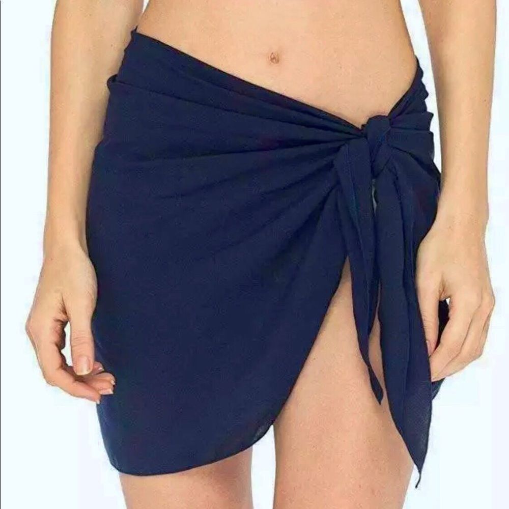 Pareo Cover Up Bikini/Sarong- Navy Blue